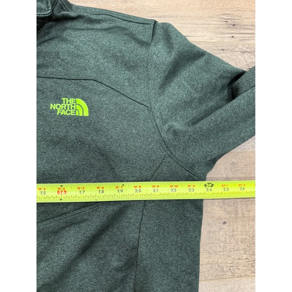 The North Face Mens XL 1/4 Zip Pullover Fleece Jacket Green Heather Canyonlands